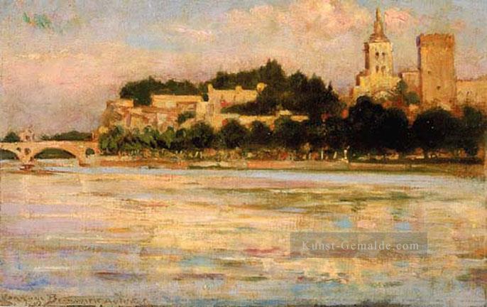 Der Palast der Päpste und Pont dAvignon impressionistische Landschaft James Carroll Beckwith Strand Ölgemälde